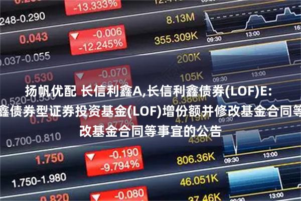 扬帆优配 长信利鑫A,长信利鑫债券(LOF)E: 关于长信利鑫债券型证券投资基金(LOF)增份额并修改基金合同等事宜的公告