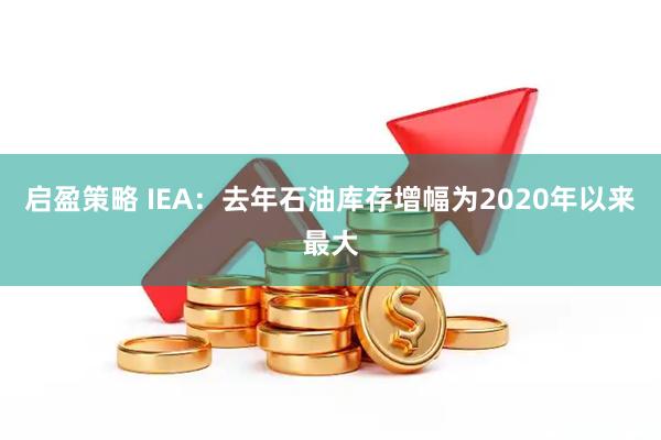 启盈策略 IEA：去年石油库存增幅为2020年以来最大