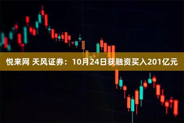 悦来网 天风证券：10月24日获融资买入201亿元