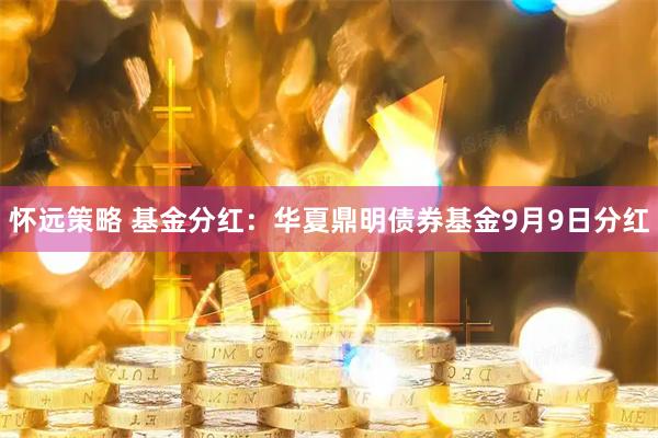 怀远策略 基金分红：华夏鼎明债券基金9月9日分红